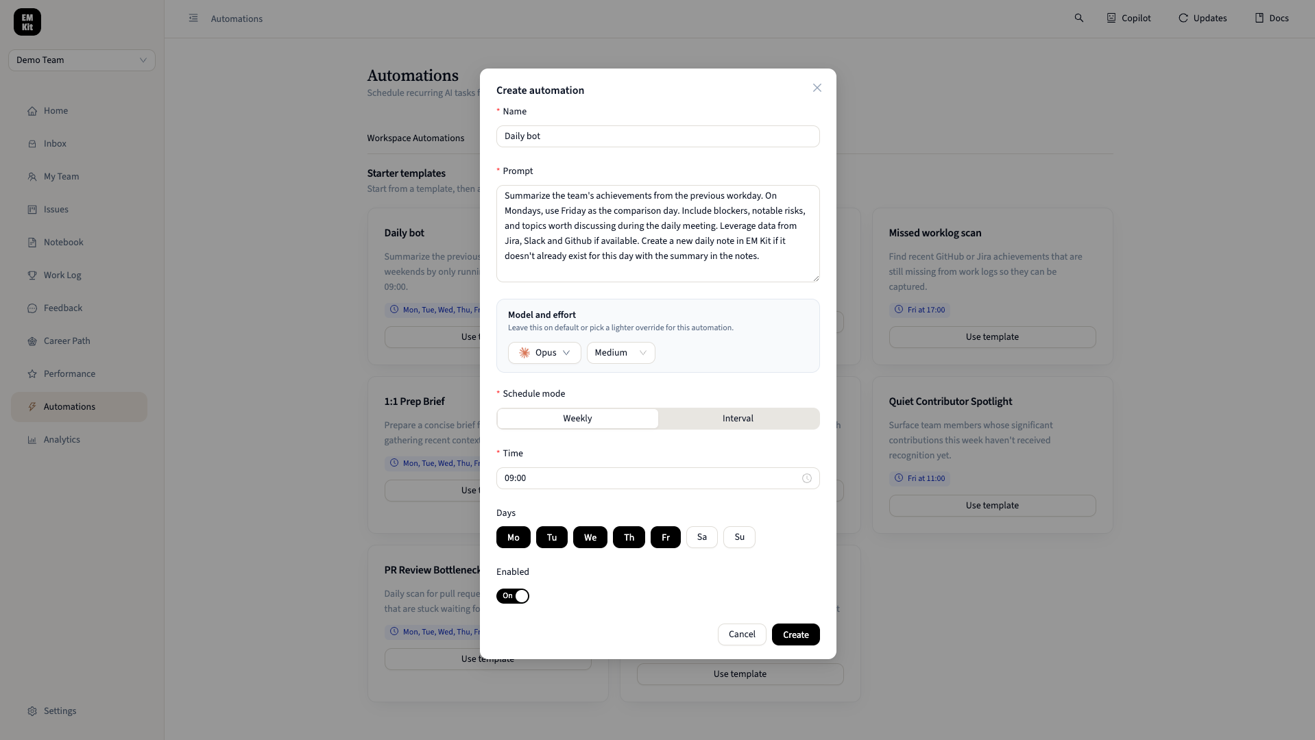 Create Automation